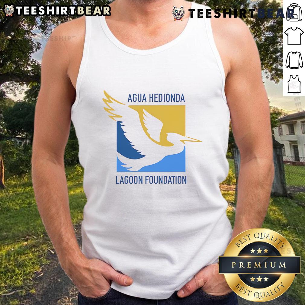 Alt Text: Good Agua Hedionda Lagoon Foundation logo tank top featuring vibrant design and eco-friendly message.