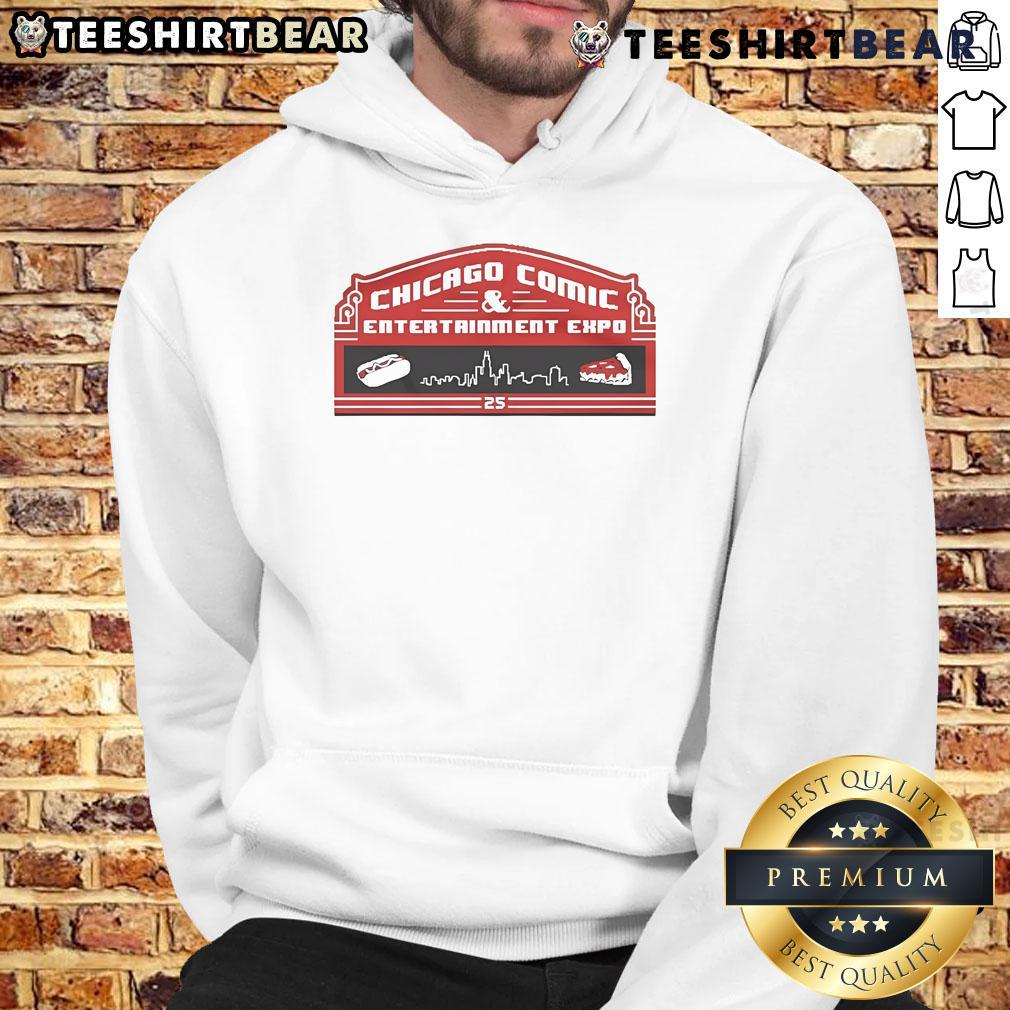 8-bit stadium hoodie from Good at C2E2 Chicago Comic and Entertainment Expo, showcasing retro gaming style.