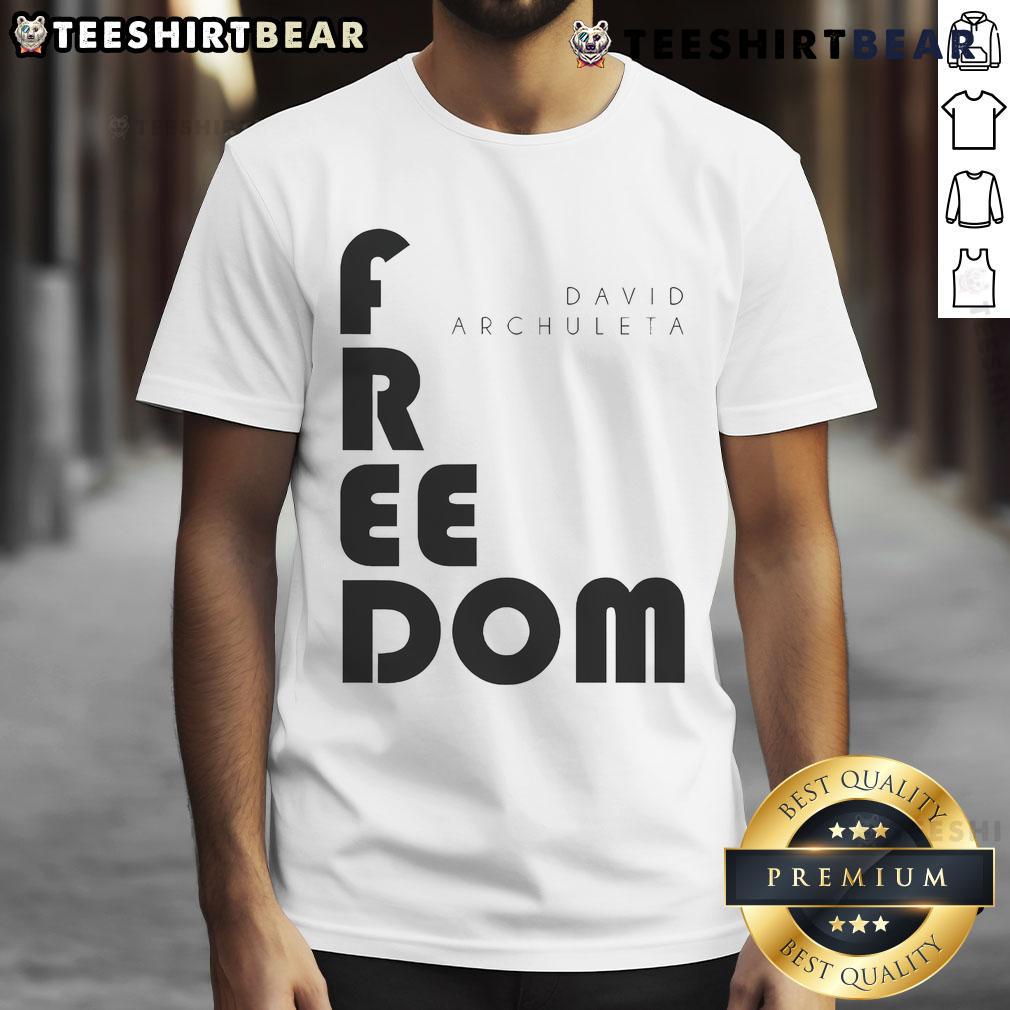 Good David Archuleta Freedom Block T-Shirt featuring bold lettering and a stylish design, perfect for fans and casual wear.