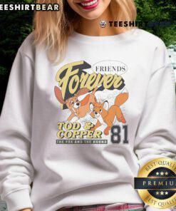 Good Friends Forever Disney The Fox and The Hound Tod and Copper 81 Sweatshirt featuring iconic characters Tod and Copper.