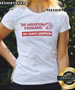 Good Go Houston Cougars Basketball Go Coach Sampson Ladies Tee featuring team colors and logo for fans.