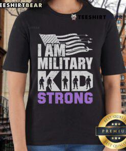 Good I Am Military Strong Purple Tee for Military Child Month - Stylish ladies' shirt celebrating military kids.