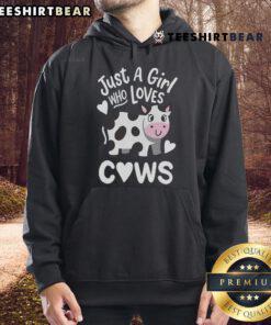 Good Just A Girl Who Loves Cows Hoodie featuring a stylish design perfect for cow lovers and casual wear.