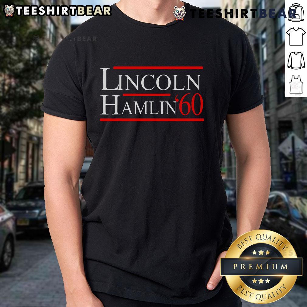 Good Lincoln Hamlin 60 Campaign T-Shirt featuring Republican and Democrat designs for vintage political memorabilia.