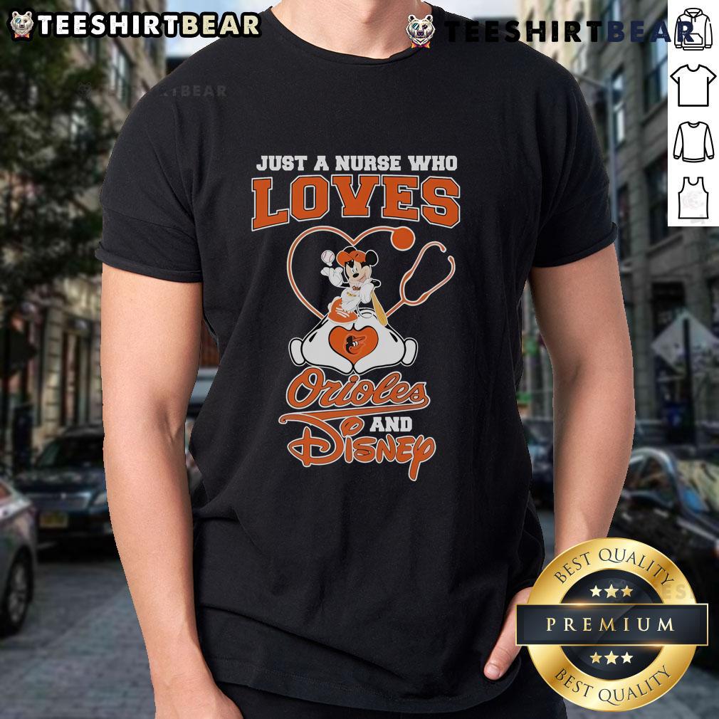 Good Mickey Mouse t-shirt for nurses who love Baltimore Orioles and Disney, featuring colorful graphics and playful design.