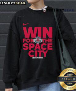 Alt Text: Houston Rockets logo sweatshirt celebrating a good NBA playoffs win, perfect for fans in Space City, 2025 edition.