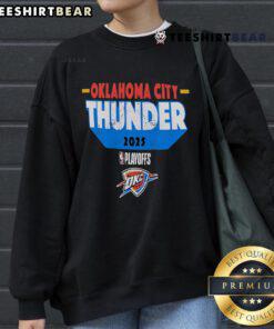 Good Oklahoma City Thunder 2025 Playoff Participant Master Sweatshirt showcasing team colors and logo design.