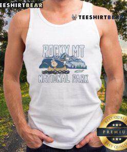 Good Peanuts Charlie Brown tank top featuring Rocky Mountain National Park design, perfect for outdoor adventures.