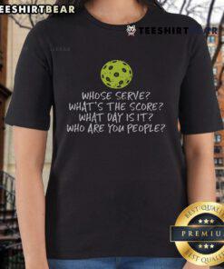 Pickleball ladies tee featuring 'Good Pickleball' design, perfect for players who love the game and want to track serves and scores.