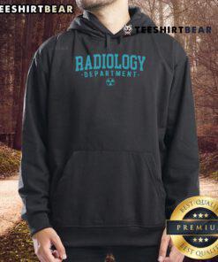 Radiology department hoodie featuring a Rad Tech, X-Ray Technologist, and CT MRI Tech design for medical professionals.