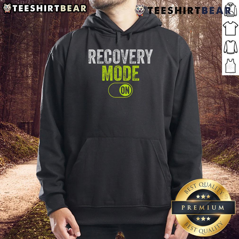 Good Recovery Mode On Hoodie in soft fabric, perfect for workouts and relaxation, featuring a stylish graphic design.