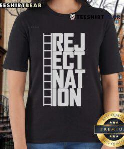 Good Reject Nation film strip design on a stylish ladies tee by The Reel Rejects, perfect for movie lovers.