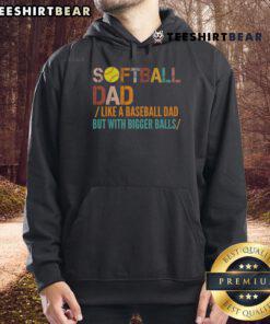 Vintage hoodie for a good softball dad, featuring 'Like a Baseball Dad' design in a stylish, comfortable style.