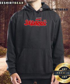 Alt Text: Good Solidarity Solidarnosc Polish Trade Union 1980s hoodie featuring iconic logo and vintage design for union supporters.