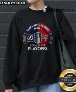 Good Tampa Bay Lightning vs Florida Panthers 2025 Stanley Cup Playoffs sweatshirt showcasing team pride and playoff spirit.