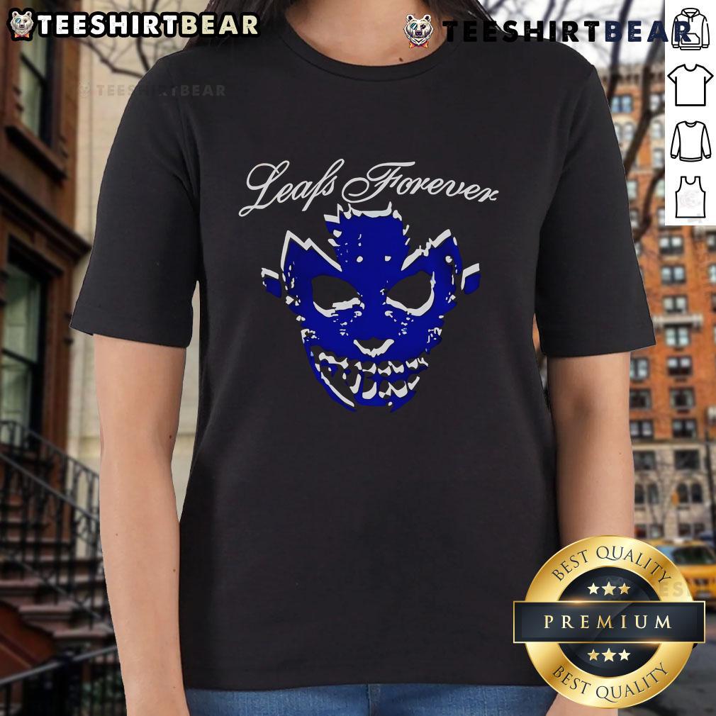 Good Toronto Maple Leafs Forever Mask Ladies Tee featuring vibrant team colors and stylish design for female fans.