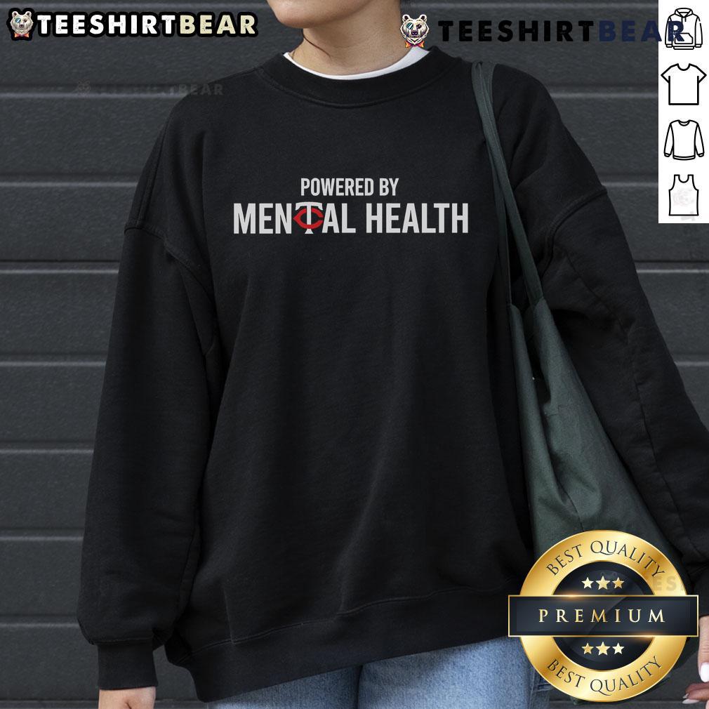 Good Twin Powered By Mental Health Sweatshirt featuring a stylish design promoting mental health awareness.