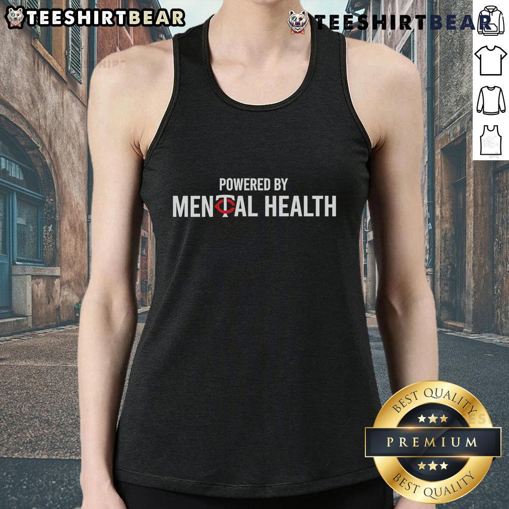 Good Twin Powered By Mental Health Tank Top featuring a stylish design, perfect for promoting mental wellness.