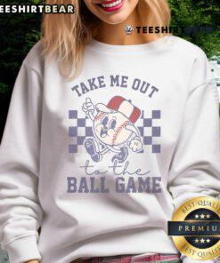Good Vintage Take Me Out To The Baseball Ball Game Softball Sweatshirt in stylish design, perfect for baseball fans.