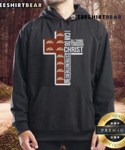 Alt Text: Good Western Michigan Broncos hoodie featuring 'I Can Do All Things Through Christ Who Strengthens Me' design.