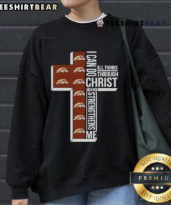 Good Western Michigan Broncos sweatshirt with 'I Can Do All Things Through Christ Who Strengthens Me' design.