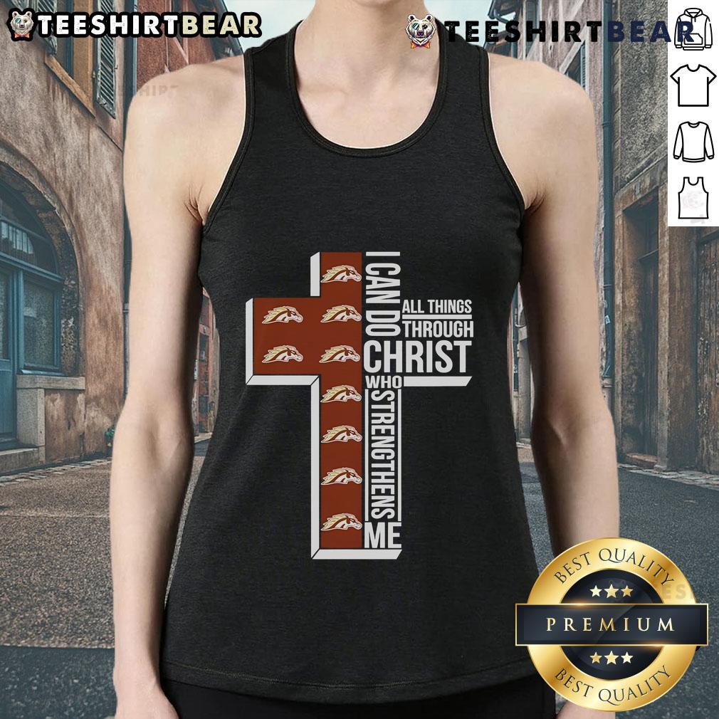 Good Western Michigan Broncos tank top featuring 'I Can Do All Things Through Christ Who Strengthens Me' design.