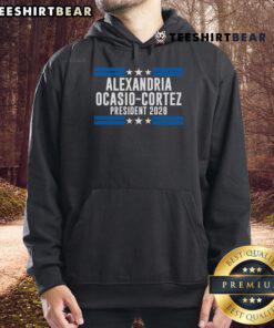 Hot Alexandria Ocasio-Cortez For President 2028 hoodie featuring bold graphic design and vibrant colors.