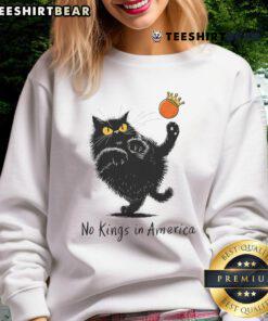 Alt Text: Hot No Kings in America We The People political cat sweatshirt featuring a bold design for passionate patriots.