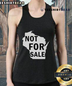 Hot Wisconsin Is Not For Sale tank top featuring bold graphics, perfect for summer fashion and showcasing Wisconsin pride.