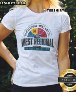 2025 NCAA DI Men's Basketball West Regional San Francisco CA ladies tee featuring vibrant design and team spirit.