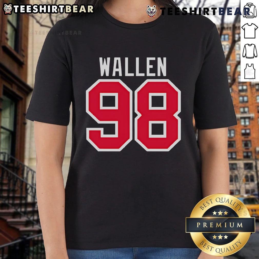 Nice Braves Wallen 98 Ladies Tee featuring a stylish design, perfect for fans of the Braves and casual wear.
