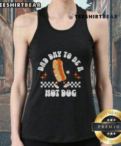 Nice checkered tank top featuring 'Bad Day to Be a Hot Dog' design, perfect for 4th of July celebrations.