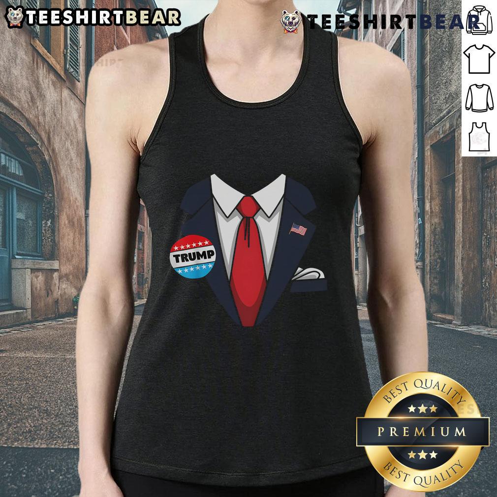 Nice Donald Trump Halloween costume tank top featuring a playful design, perfect for festive celebrations and themed parties.
