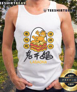 Nice Garfield Lasagna Chili Oil Tank Top featuring a playful Garfield graphic and vibrant colors for casual style.