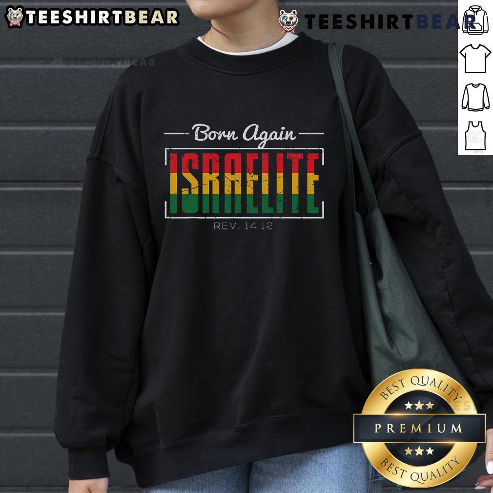 Born Again Israelite Jah sweatshirt for women, featuring nice Hebrew Israelite clothing design.