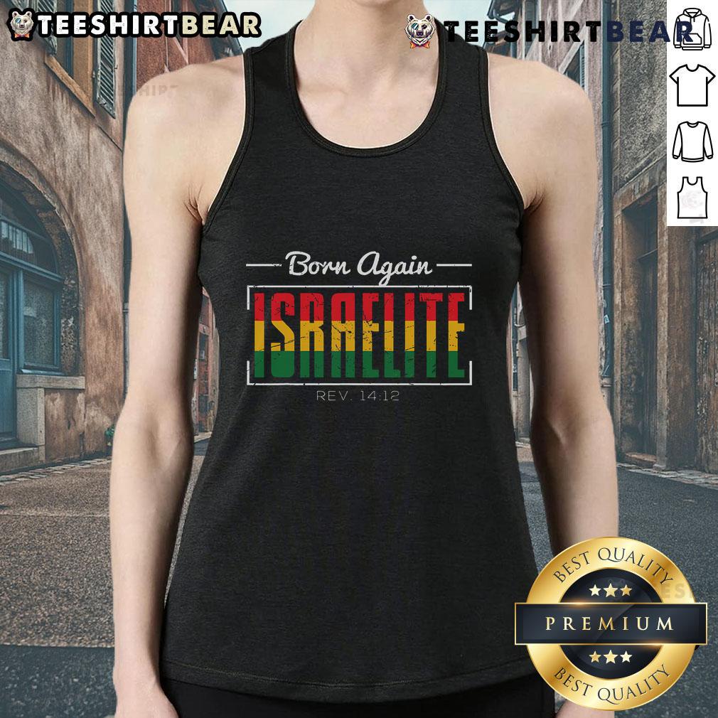 Born Again Israelite Jah tank top for women featuring stylish Hebrew Israelite designs, perfect for everyday wear.