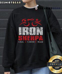 Alt Text: Nice Iron Sherpa Triathlon sweatshirt featuring a triathlete-inspired design, perfect for athletes and fans.