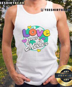 Stylish 'Nice Love Your Mother' tank top featuring a heart graphic, perfect for casual summer outfits and expressing love.