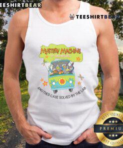 Nice mystery machine of diagnostics featured on a lab tank top, showcasing a fun design for science enthusiasts.