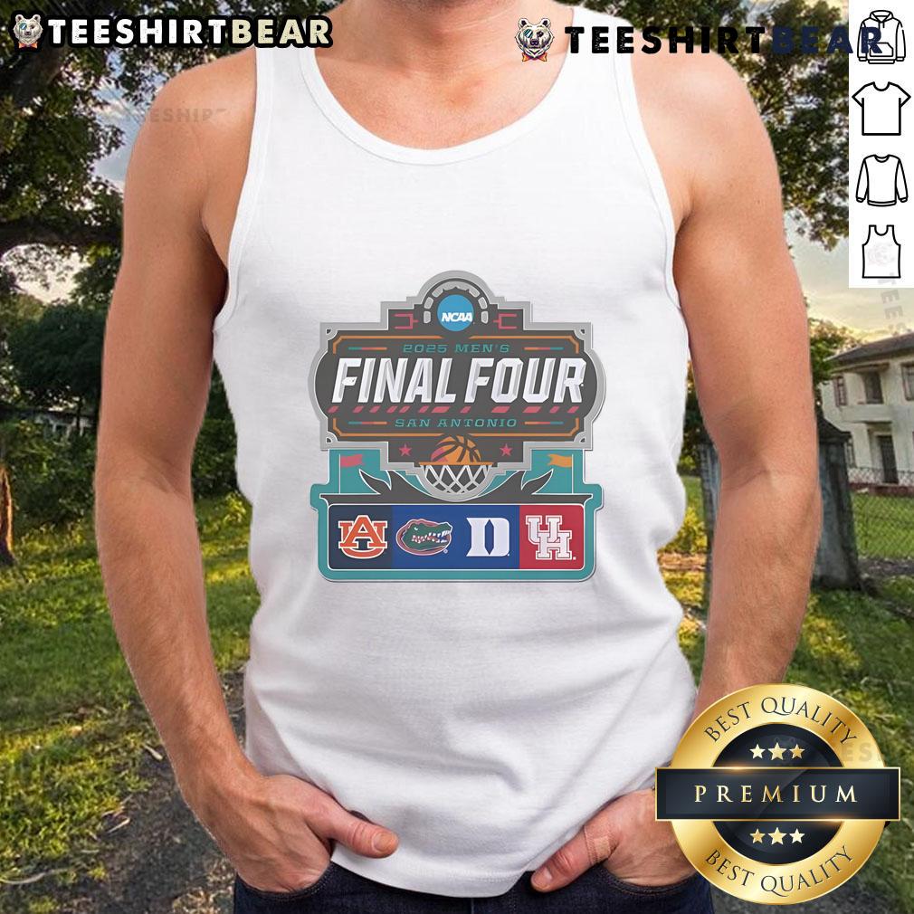 Alt Text: NCAA 2025 Men's Final Four San Antonio tank top featuring vibrant team colors and stylish design.