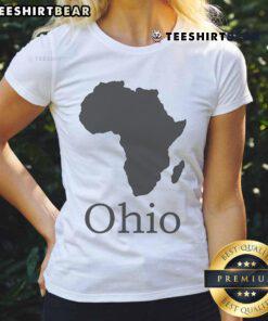 Nice Ohio Africa Ladies Tee featuring vibrant colors and a stylish design, perfect for casual wear and cultural pride.