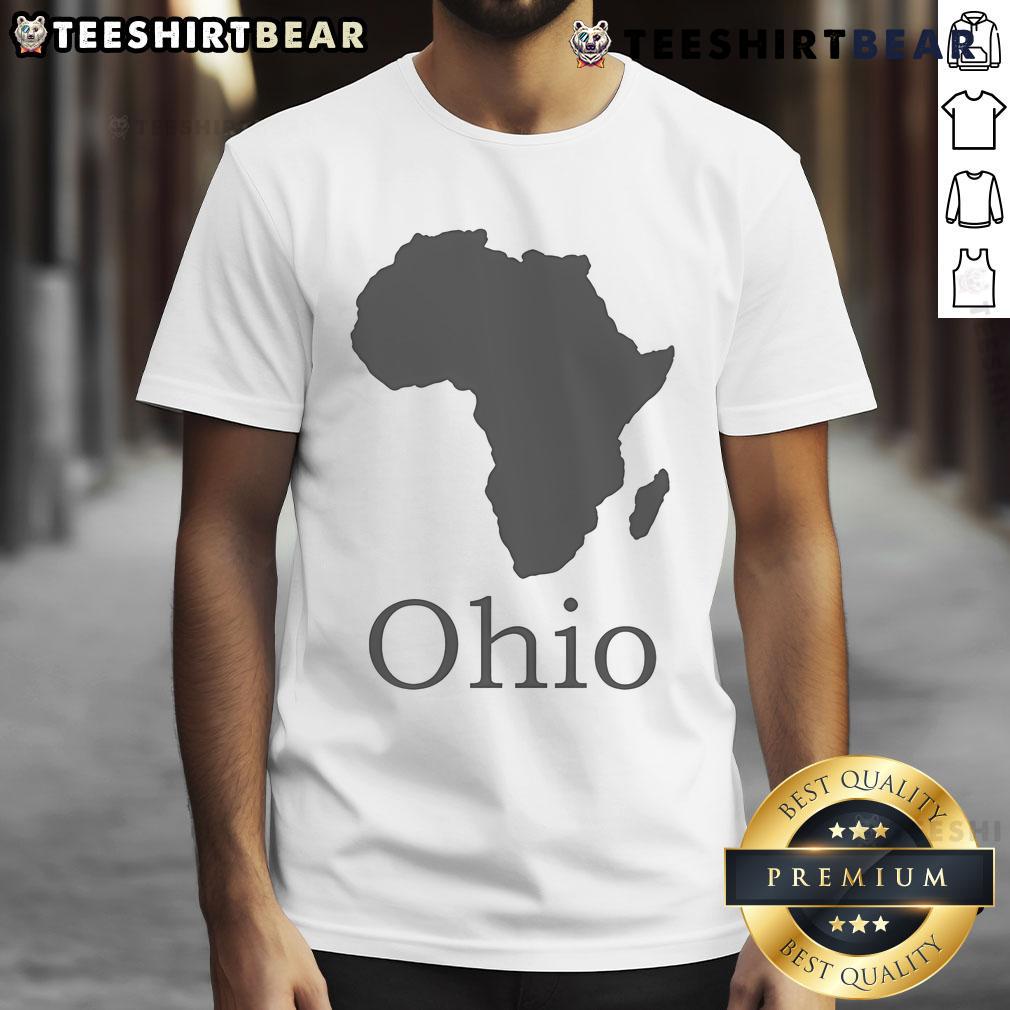 Stylish Nice Ohio Africa T-Shirt featuring vibrant graphics, perfect for showcasing pride in Ohio and African heritage.