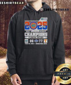 Florida Gators 2025 SEC Tournament Champions hoodie celebrating victory over Tennessee Volunteers.