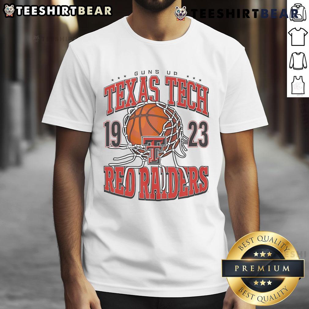 Alt Text: Texas Tech Red Raiders Cut The Net T-Shirt featuring bold team graphics, perfect for fans and game days.