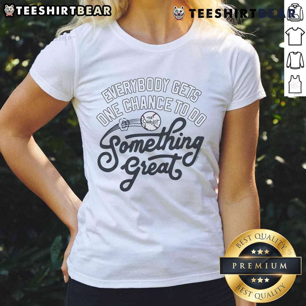 Stylish Nice The Sandlot Something Great ladies tee featuring a vintage baseball design, perfect for fans of the classic film.