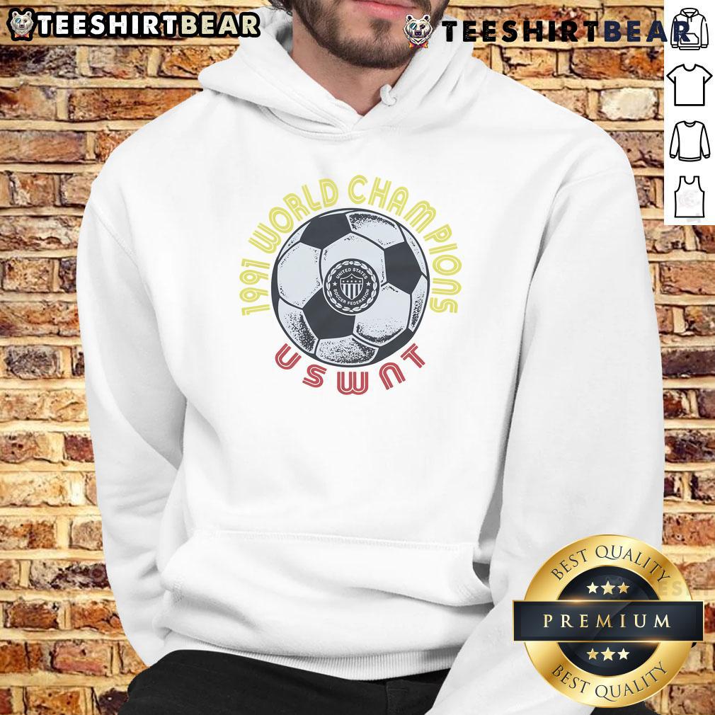 1991 World Champions hoodie featuring the USWNT logo, celebrating the team's historic victory in women's soccer.