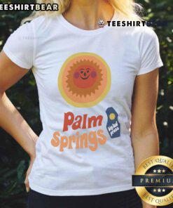 Official Big Bud Press Tourist Palm Springs 2025 Ladies Tee featuring vibrant design and comfortable fit for stylish outings.