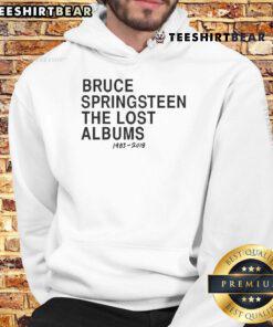 Official Bruce Springsteen The Lost Albums 1983-2018 Hoodie featuring iconic album designs and vibrant colors.