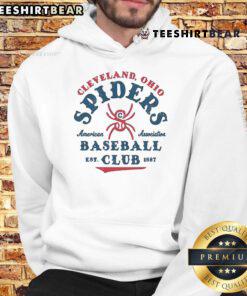 Official Cleveland Ohio Spiders hoodie featuring vintage design, celebrating the historic American Association Baseball club est. 1887.
