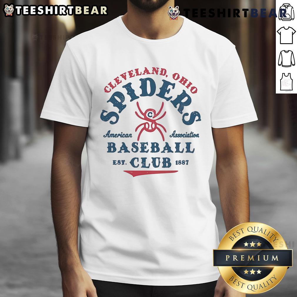 Official Cleveland Ohio Spiders American Association Baseball T-shirt, celebrating the historic team established in 1887.